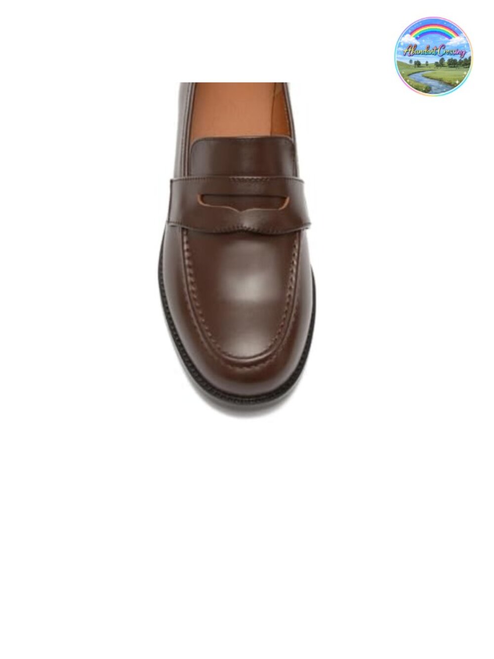 Leather Penny Loafer Women's Slip Resistant Comfortable 1" Low Heel Flat - Picture 3 of 6